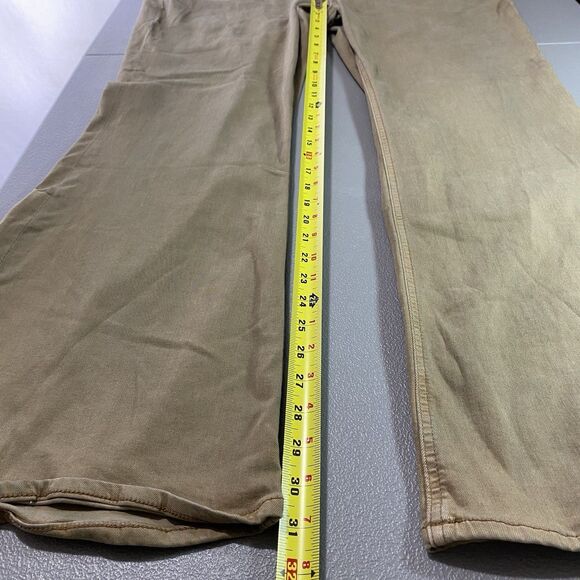 AMERICAN EAGLE Pants Super High Rise Flare Stretch Womens 22 Long Tall Tan Khaki - Picture 7 of 14